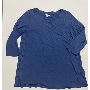 J. Jill Light blue Tunic Top Cotton Blend size L